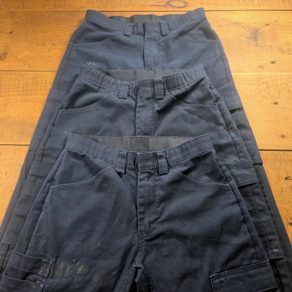Lot of 3 Red Kap Men's Performance Shop Pant Cargo 28x30 Blue